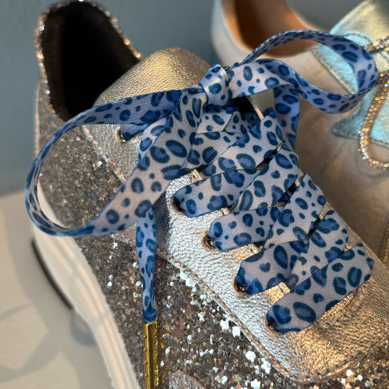 Shoelace Leopard- Blue