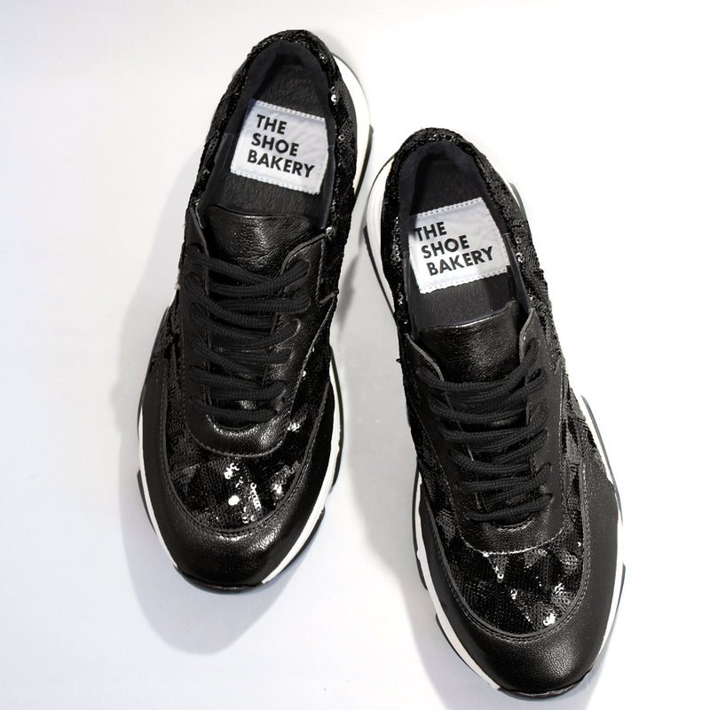 Poppy Sneaker - Black Glitter