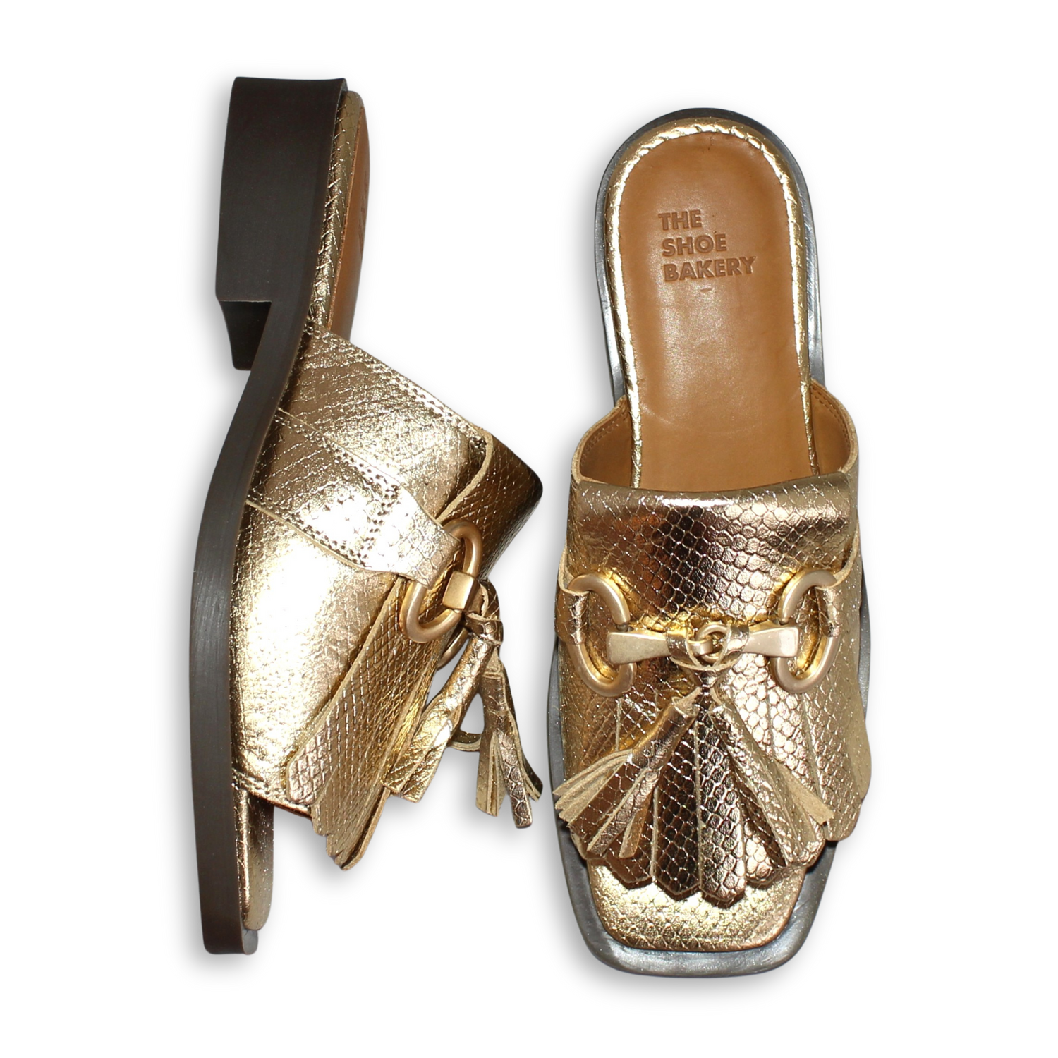 Ivy Lädersandal - Guld