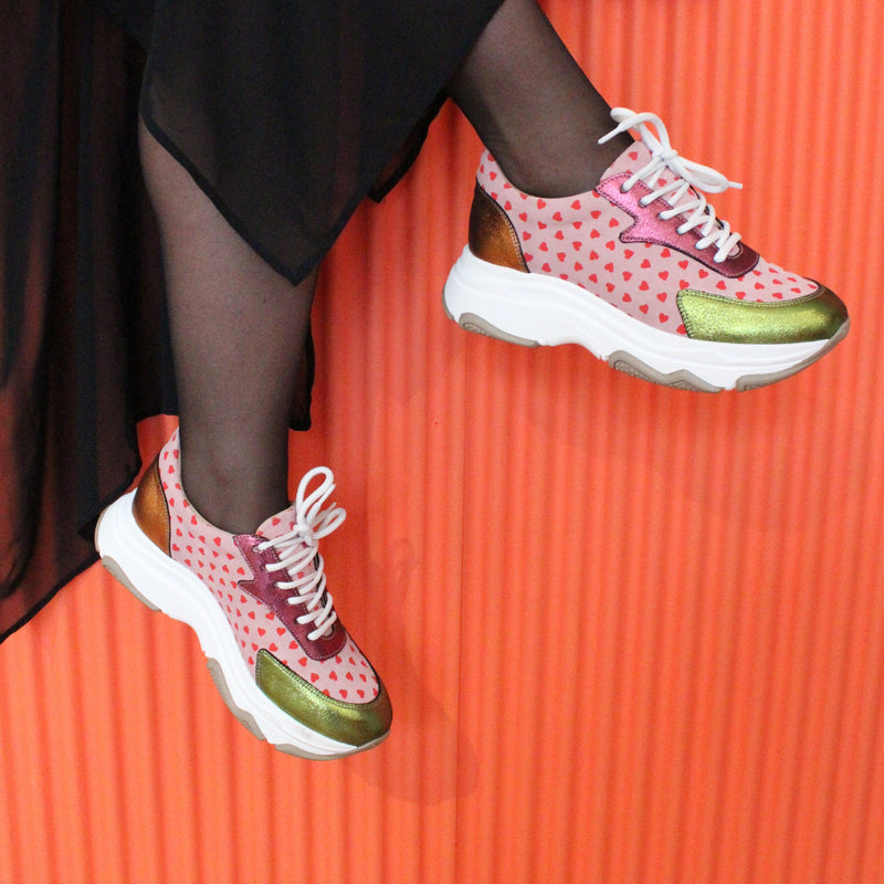 Poppy Sneaker - Leopard/Red