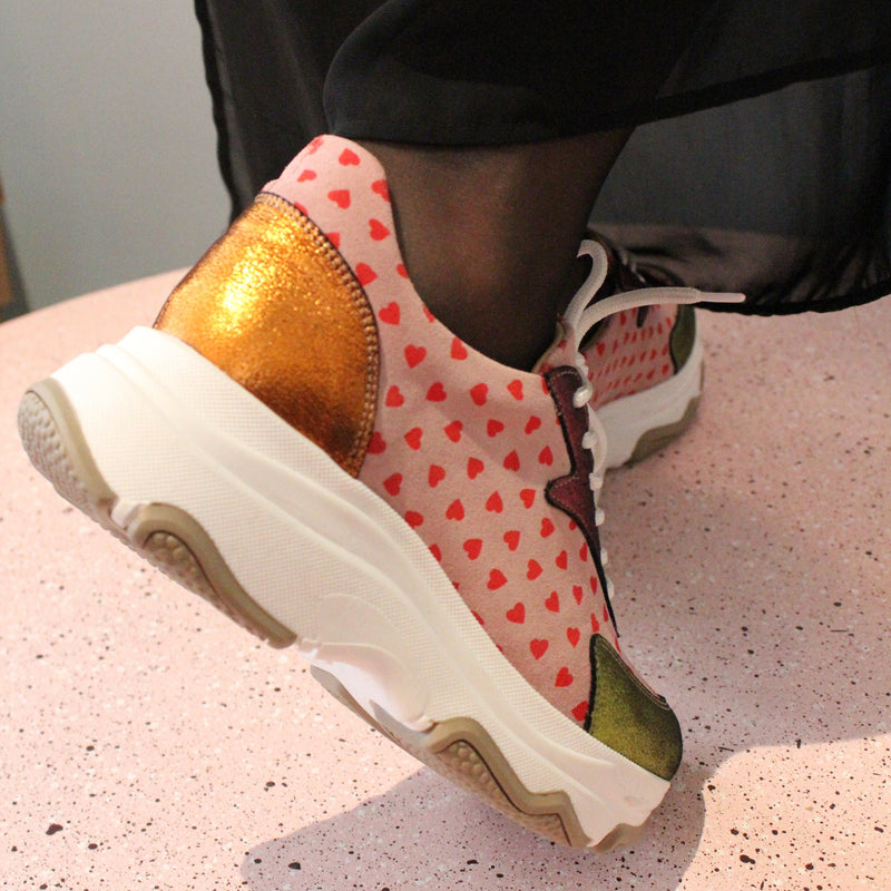 Poppy Sneaker - Leopard/Red
