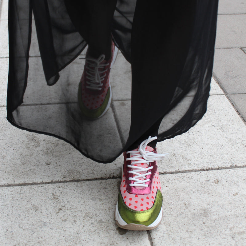 Poppy Sneaker - Leopard/Red