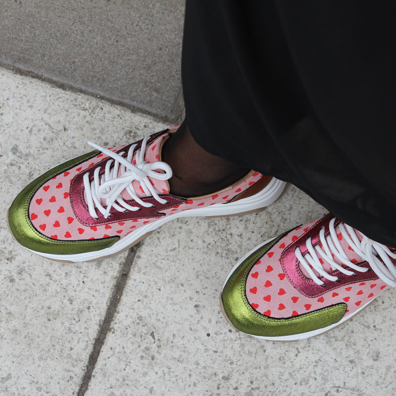 Poppy Sneaker - Leopard/Red