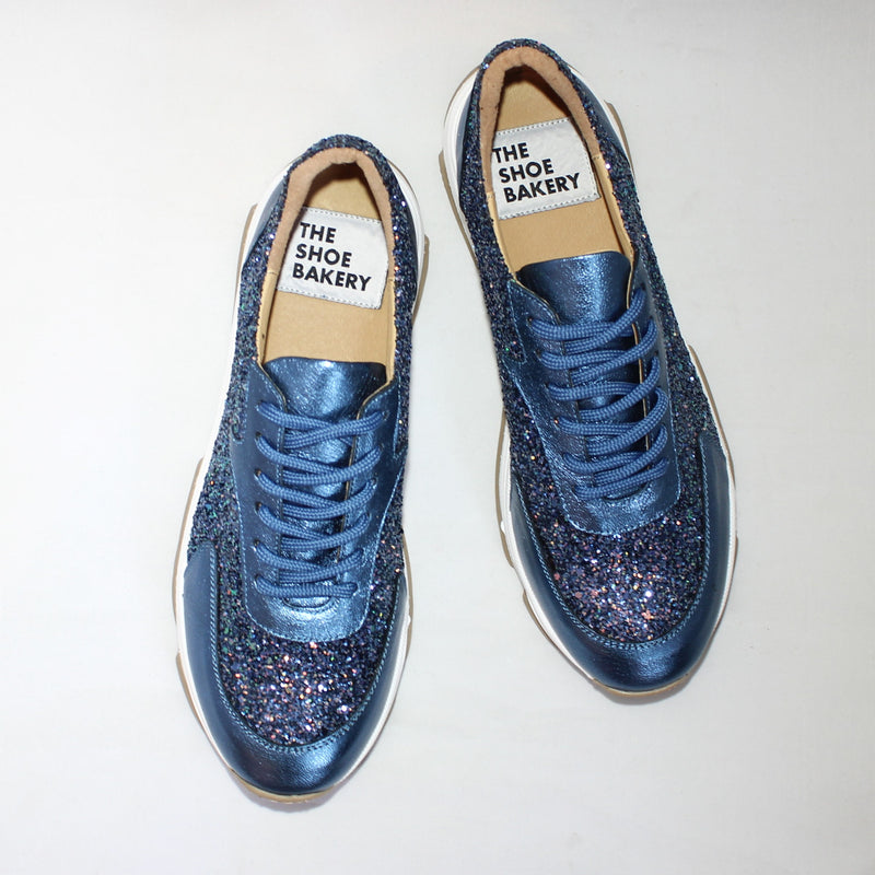 Poppy Sneaker - Galaxy blå Glitter