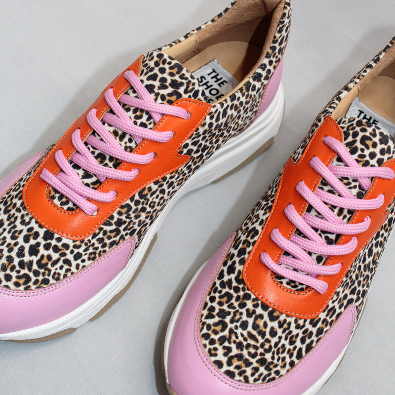 Poppy Sneaker - Leopard Pink/Orange