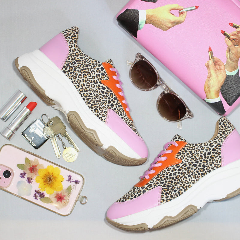 Poppy Sneaker - Leopard Pink/Orange