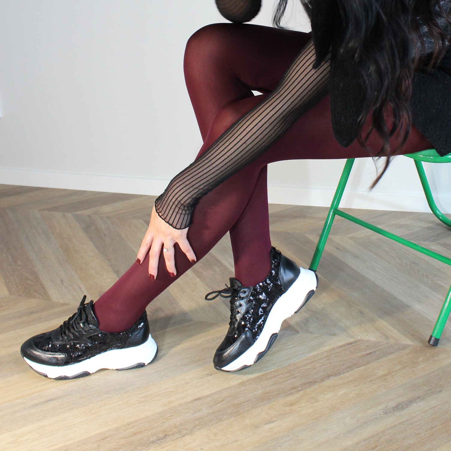 Poppy Sneaker - Svart Glitter