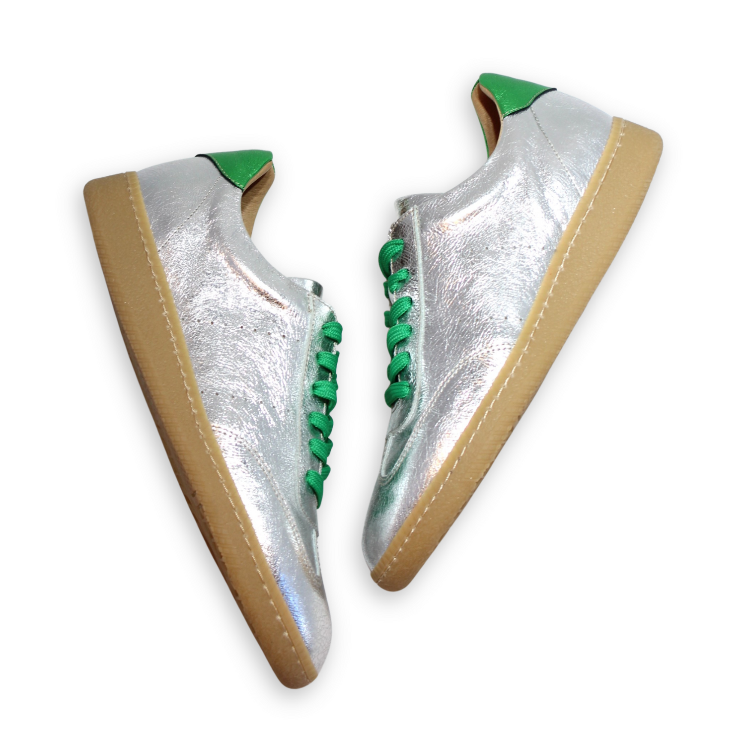 Silver sneakers, platta silver sneakers, the shoe bakery