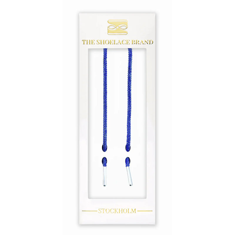 Shoelaces Blue Strass