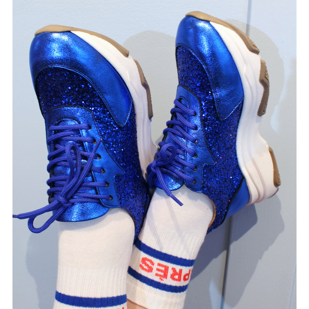 Poppy Sneaker - Blå Glitter
