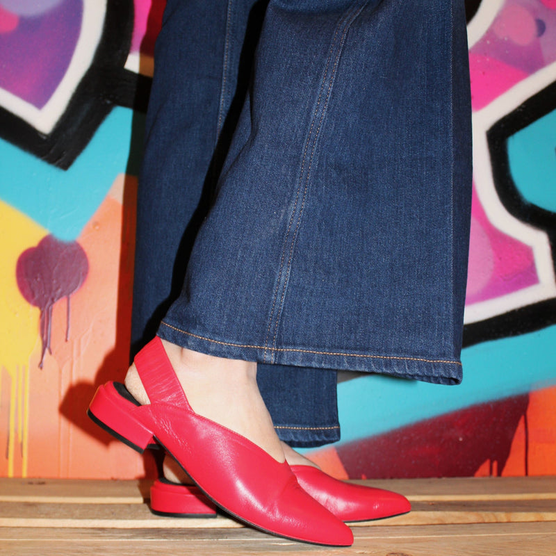 Twiggy Slingback- Röd