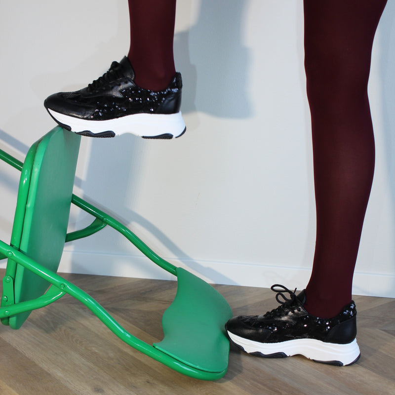 Poppy Sneaker - Svart Glitter