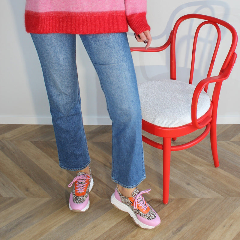 Poppy Sneaker - Leo Pink/Orange