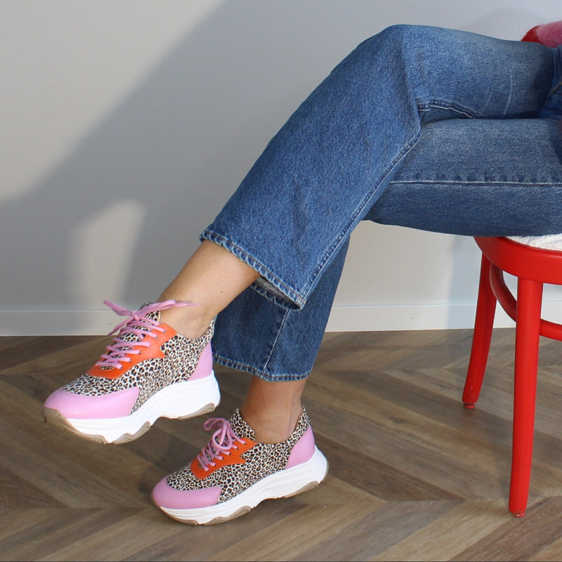 Poppy Sneaker - Leo Pink/Orange