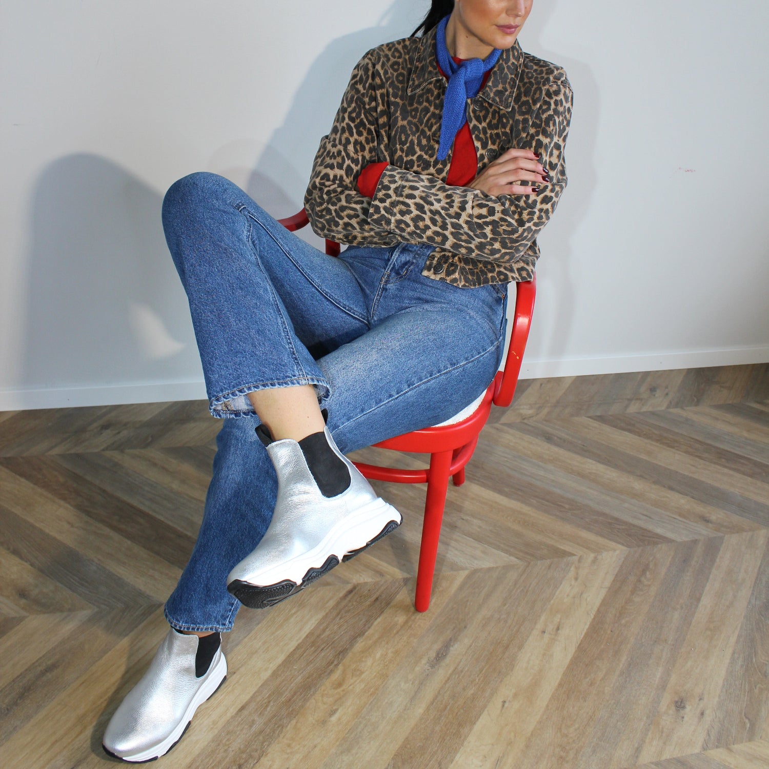 Poppy Chelsea Boot - Silver