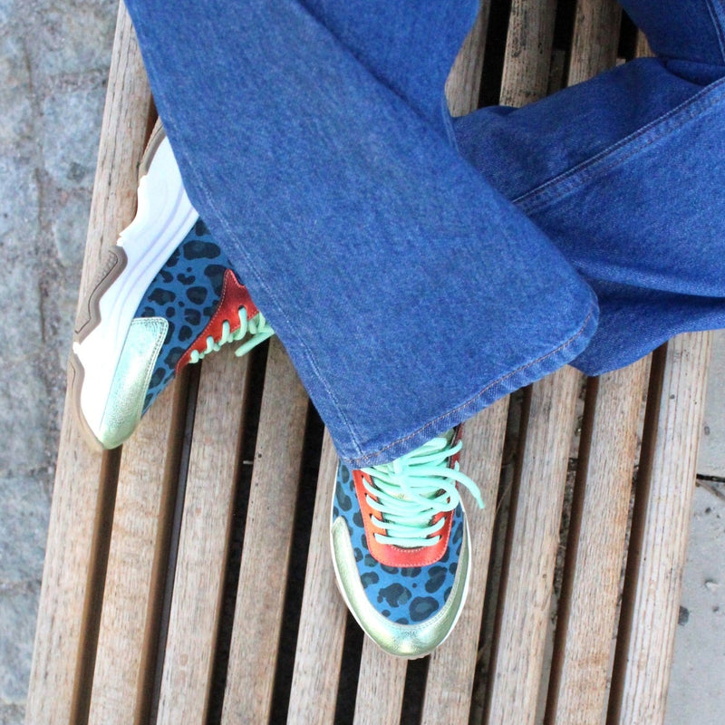Poppy Sneaker - Leopard/Blå