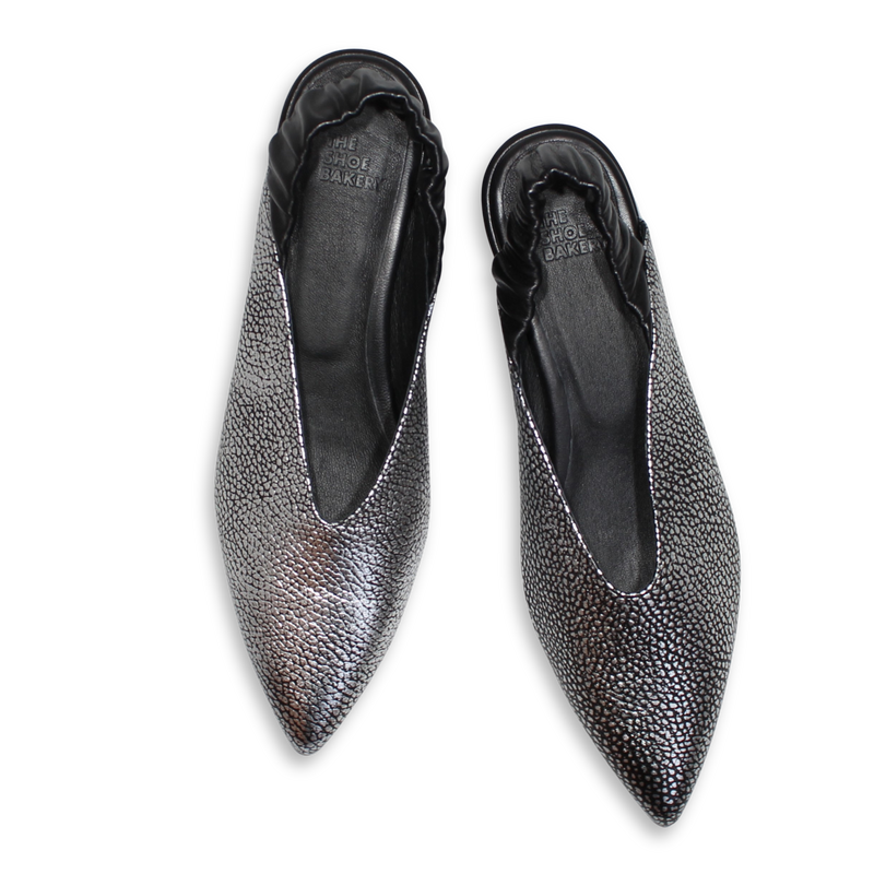 Twiggy Slingback- Silver